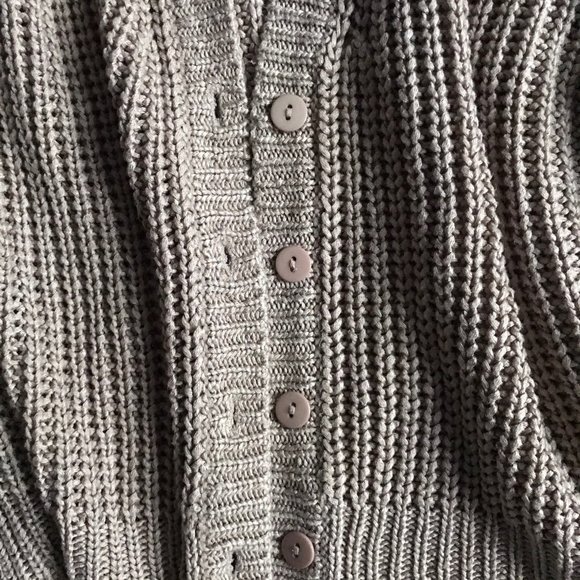 LE TEMPS DES CERISES Cable Knit Brown Cardigan - Picture 3 of 6